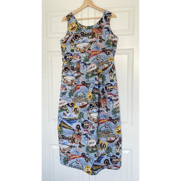 reyn spooner Dresses & Skirts - Vtg Reyn Spooner NFL Rams Hawaiian Maxi / Midi Dress Size Medium